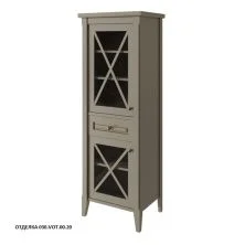 Caprigo Пенал NAPOLI 55 см, левый, серый, эмаль