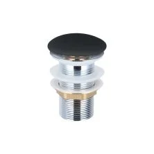 Vincea Донный клапан click clack, без перелива, черный матовый DBS-316MB