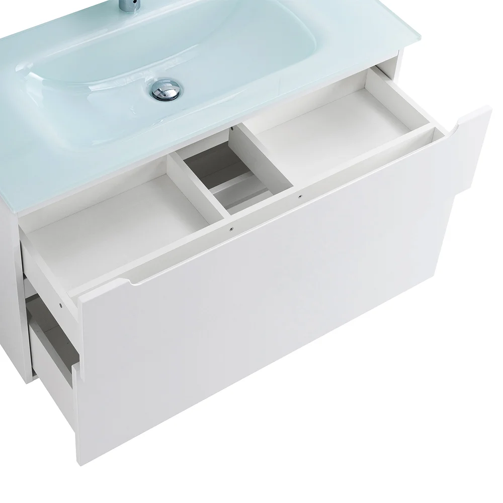 Приобрести belbagno тумба с раковиной etna-h60 90 см, подвесная bianco lucido, стеклянная раковина