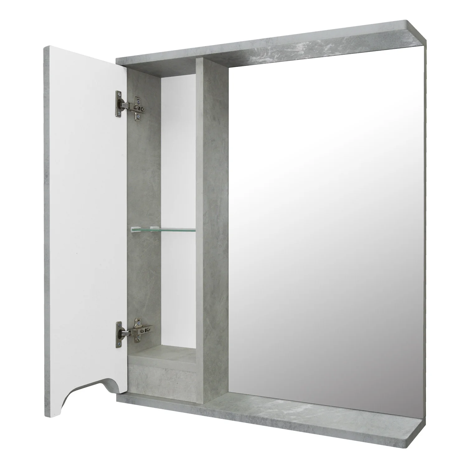 Приобрести loranto зеркало-шкаф florena 60 60х60 см, левое, светлый бетон (cs00086983)