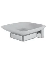 Мыльница с держателем WONZON & WOGHAND FLAT, Хром (WW-9722)