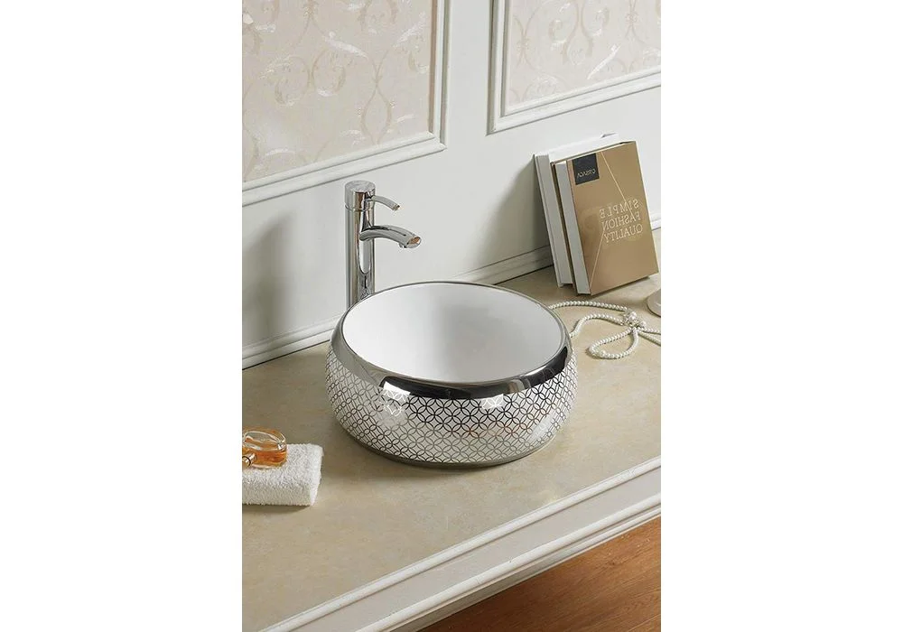 Приобрести раковина-чаша ceramalux 40 см 5004 sp, узор