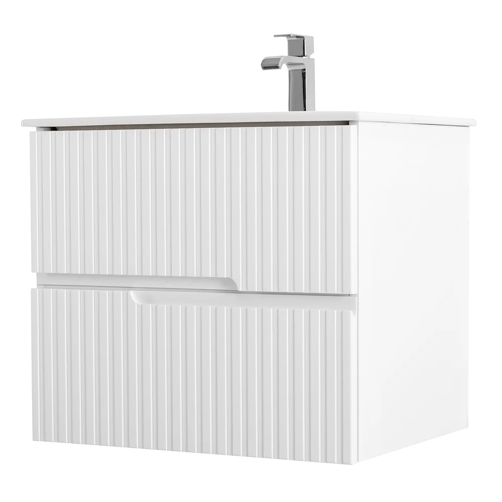 Приобрести cezares тумба подвесная с раковиной duet 60 см bianco lucido, белый глянец duet-600-2c-so-bl