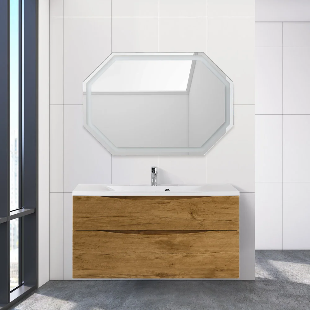 Приобрести belbagno тумба с раковиной marino-h60 120 см, подвесная rovere nature, белая раковина