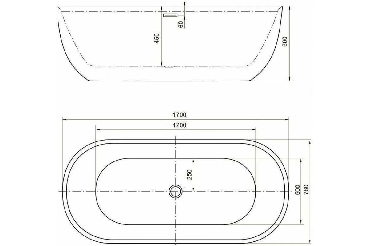 Приобрести aquanet акриловая ванна delight 170x78 см, белая