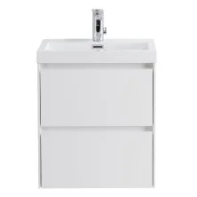 BelBagno Тумба с раковиной PIETRA MINI 50 см, подвесная Bianco Lucido, белая раковина