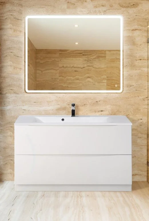 Приобрести тумба напольная с раковиной belbagno marino-1000-2c-pia-bl-p 100 см, белый