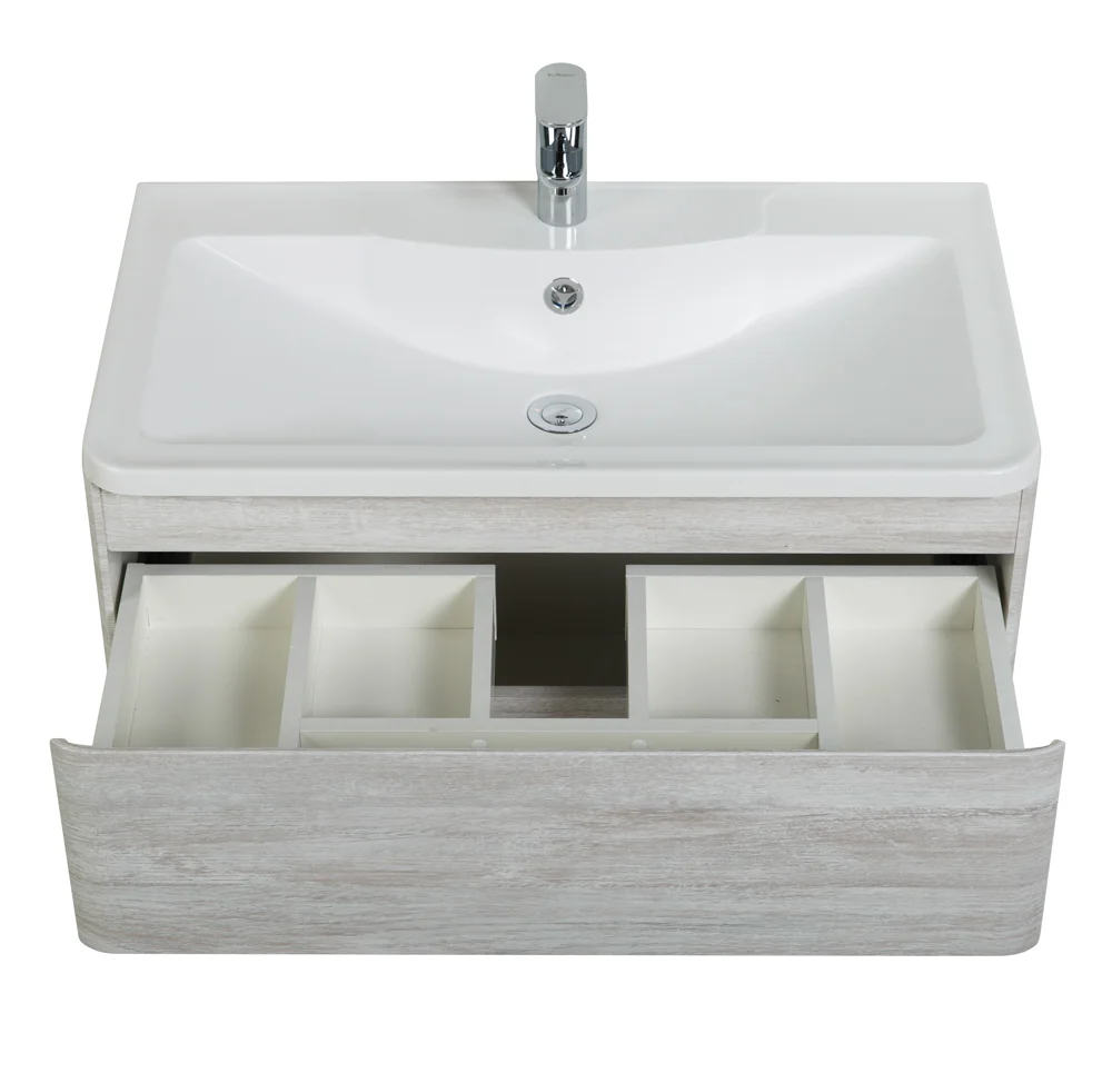 Приобрести belbagno тумба с раковиной albano 90 см, подвесная rovere vintage bianco, белая раковина