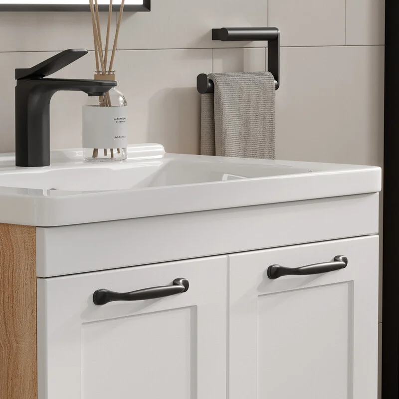 Приобрести equil тумба напольная с раковиной lago 60 см, белая\светлое дерево tnlago60.2d-04