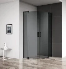 Cezares Душевое ограждение SLIDER 80х80 см, серый\черный SLIDER-R-2-80/90-GRIGIO-NERO