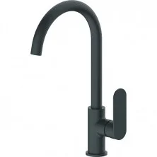 HAIBA Смеситель для кухни 361 мм, черный матовый HB-70590-7