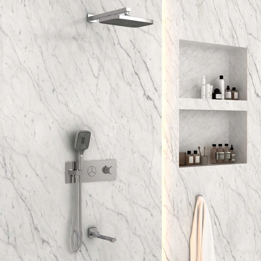 Приобрести vincea встраиваемая душевая система с термостатом, хром vsfw-432t1ch