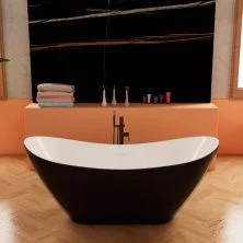 Frank Акриловая ванна F6107 White/Black,170х75 см, отдельностоящая