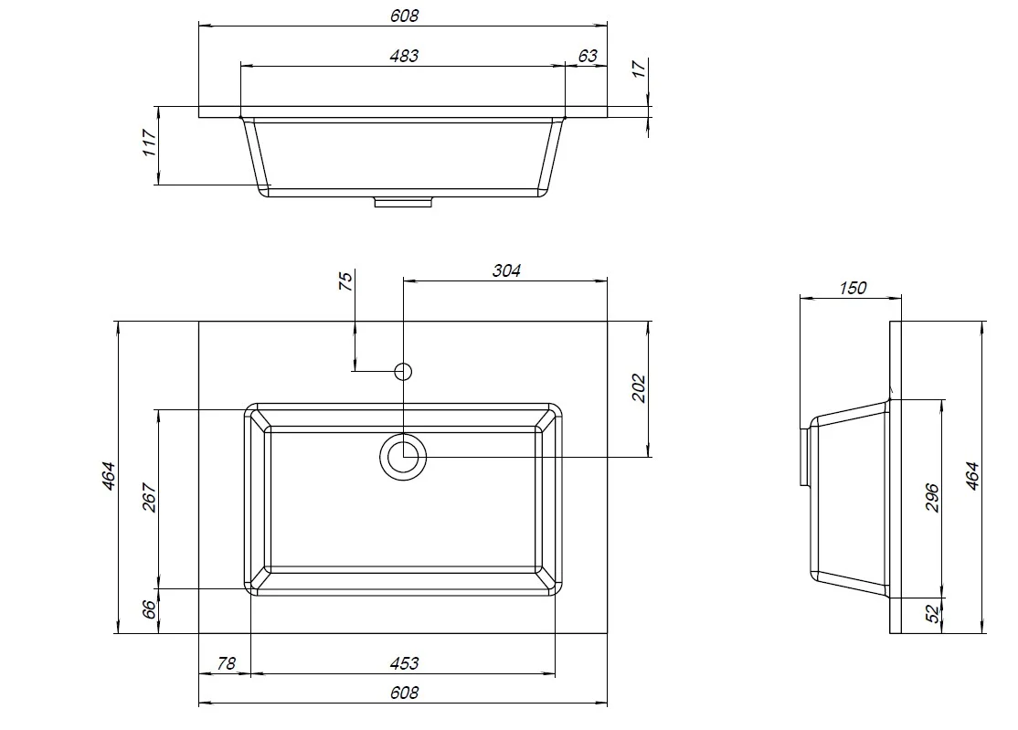Приобрести aquanet раковина текла 60х46 см, белая
