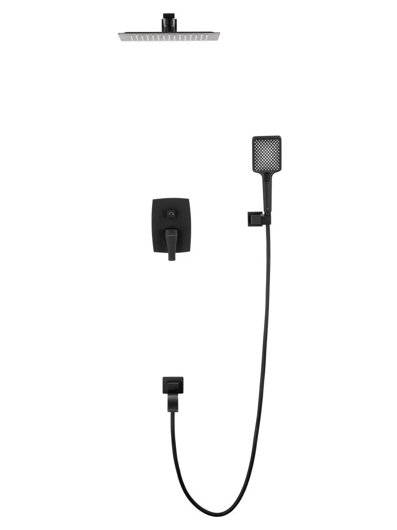 Приобрести душевая система встраиваемая wonzon & woghand flex, черный матовый (ww-88939072-mb)