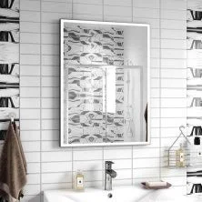 Continent Зеркало с подсветкой Life 60х80 см, сенсорный включатель, белое