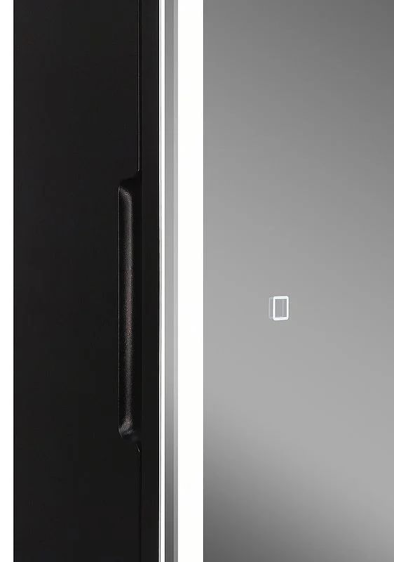 Приобрести continent пенал подвесной с подсветкой mirror box black 160 см, сенсорный включатель, черный