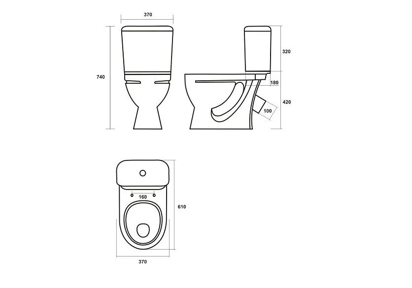 Приобрести унитаз напольный sanita стандарт эконом, сиденье с крышкой полипропилен