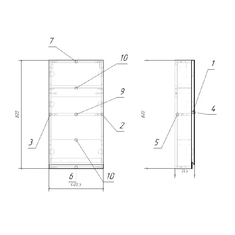 Приобрести зеркало-шкаф cersanit moduo 40 см, без подсветки, белый