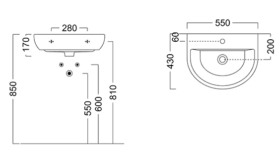 Приобрести раковина kerama marazzi buongiorno 55 bg.nn.wb.55