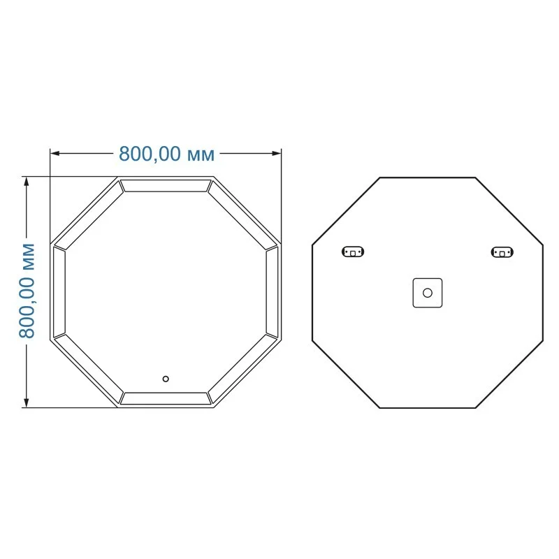 Приобрести azario зеркало renato влагостойкое с подсветкой и гравировкой 800*800