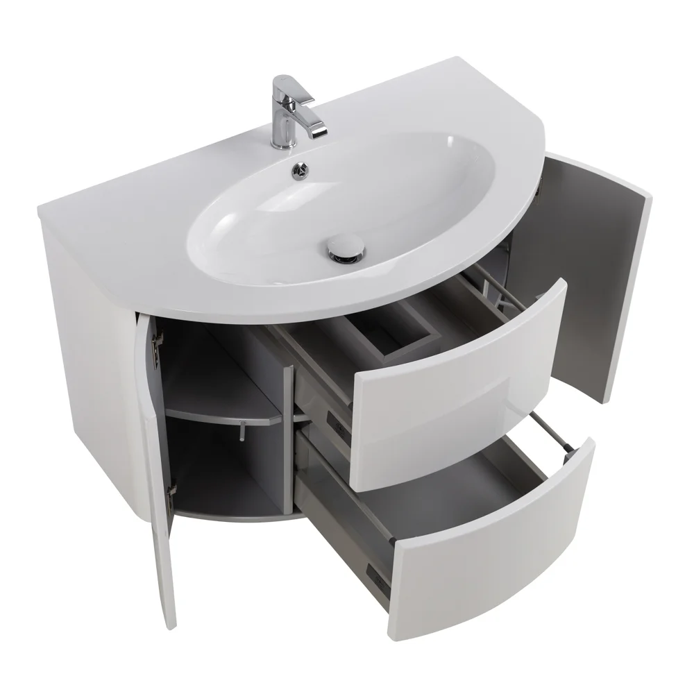 Приобрести cezares тумба подвесная с раковиной eden 91 см bianco lucido, белая 55146