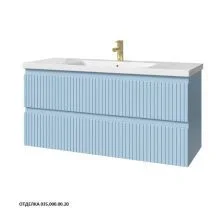 Caprigo Тумба с раковиной FORTE-Smalty STRIPE 120 см, голубая, эмаль