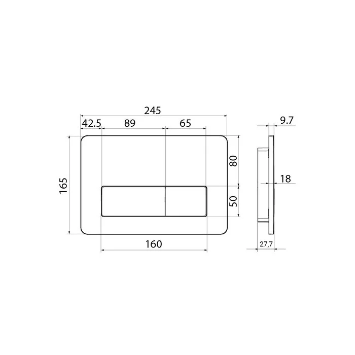 Приобрести iddis смывная клавиша unifix 010, белый uni10w0i77