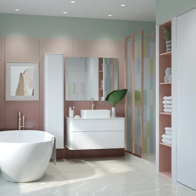 Приобрести briz тумба подвесная с раковиной rome 80 см, белая глянцевая т18-80