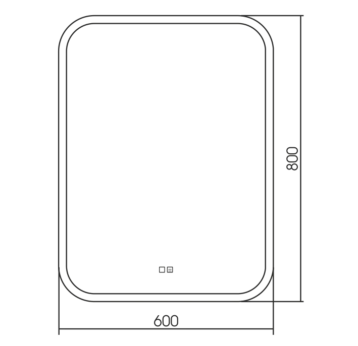 Приобрести azario зеркало стив 60х80 см c подсветкой, сенсор выключатель, подогрев led-00002405