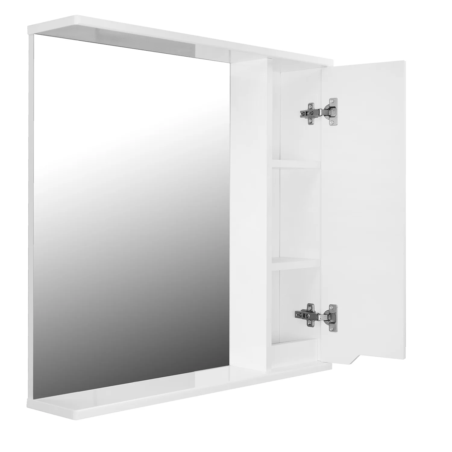 Приобрести loranto зеркало-шкаф палермо 70х70 см, правый, белый (cs00090465)