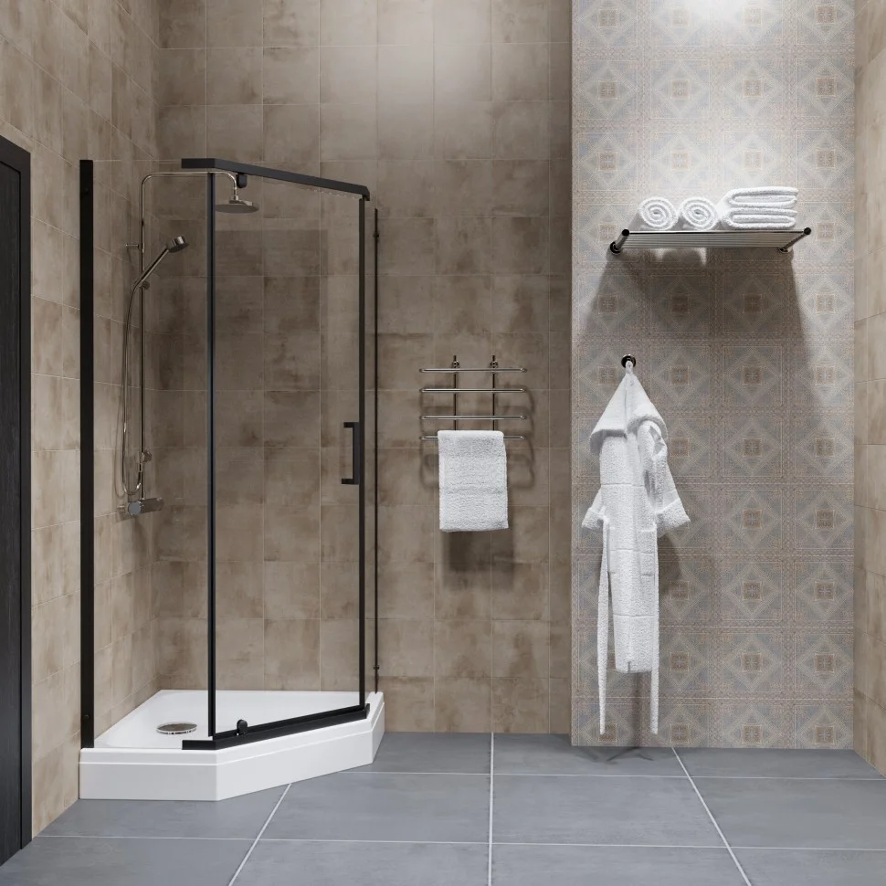 Приобрести triton душевое ограждение дека а 90x90 см, черное щ0000059782