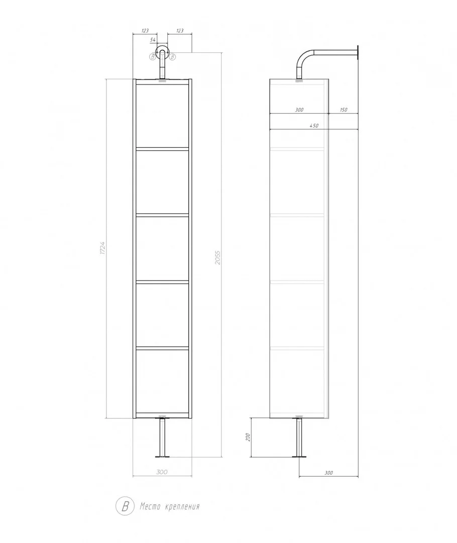 Приобрести vigo пенал grani, напольный, 30см, дуб сонома pnp.gri.30