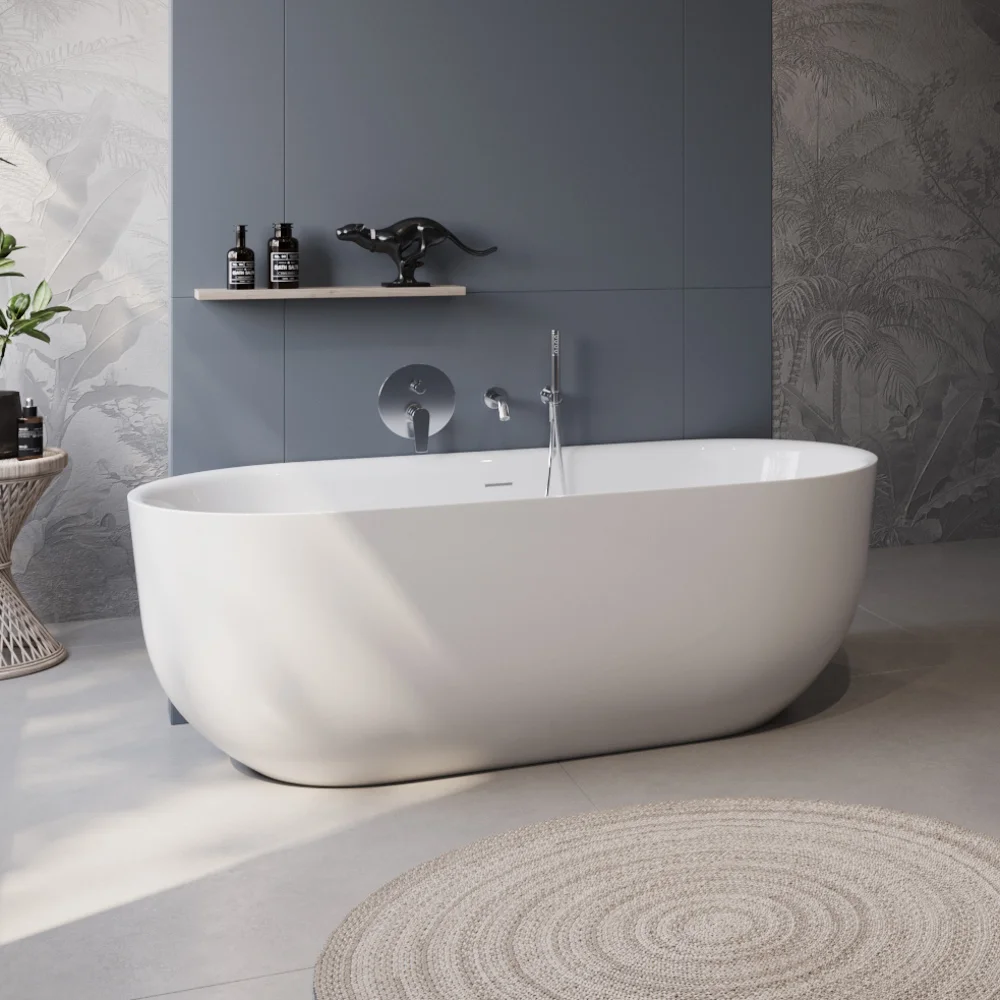 Приобрести belbagno акриловая ванна 170х77 см, отдельно стоящая, белая bb706-1700-770