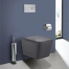 Vincea Унитаз подвесной Piatti Q-Line, ультратонкое сиденье, микролифт, антрацит матовый VT1-12MA