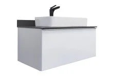 Сomforty Тумба со столешницей и раковиной Милан-90 белая