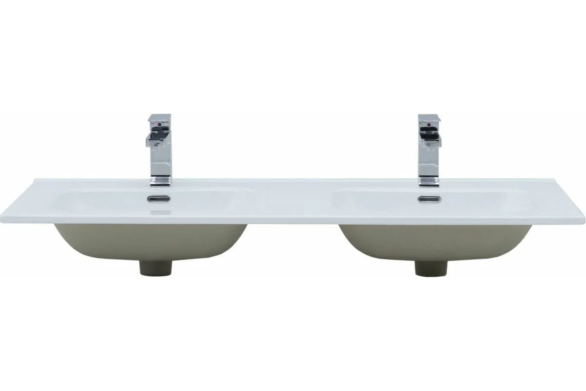 Приобрести aquanet раковина flat 120х46 см, (двойная) белая