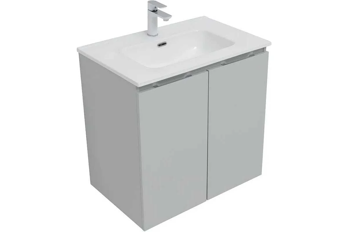 Приобрести aquanet тумба с раковиной алвита new 70 см, 2 дверцы, серый