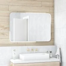 Continent Зеркало с подсветкой Raison 120х80 см, сенсорный включатель, белое