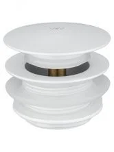 Донный клапан для ванны 1 1/2 WONZON & WOGHAND, Белый матовый (WW-SS105-MW)