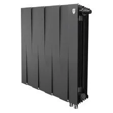 Royal Thermo Радиатор биметаллический Pianoforte 500 /Noir Sable ( черный графит ) VDR - 8 секц.