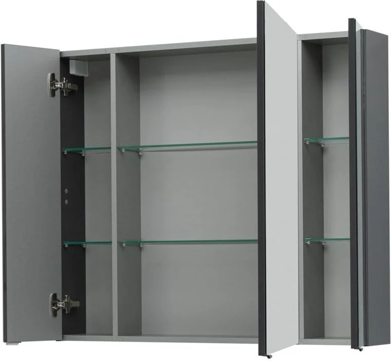 Приобрести aquanet зеркальный шкаф алвита 100 см, серый антрацит