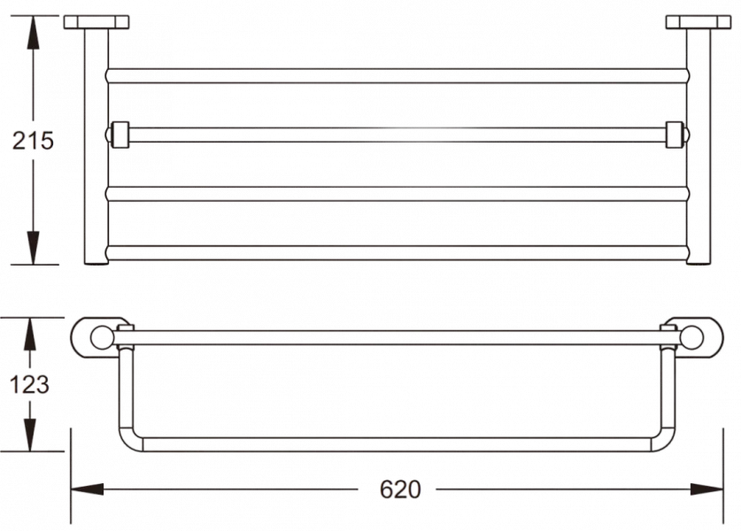 Приобрести полотенцедержатель с полкой vieir v5119g серый