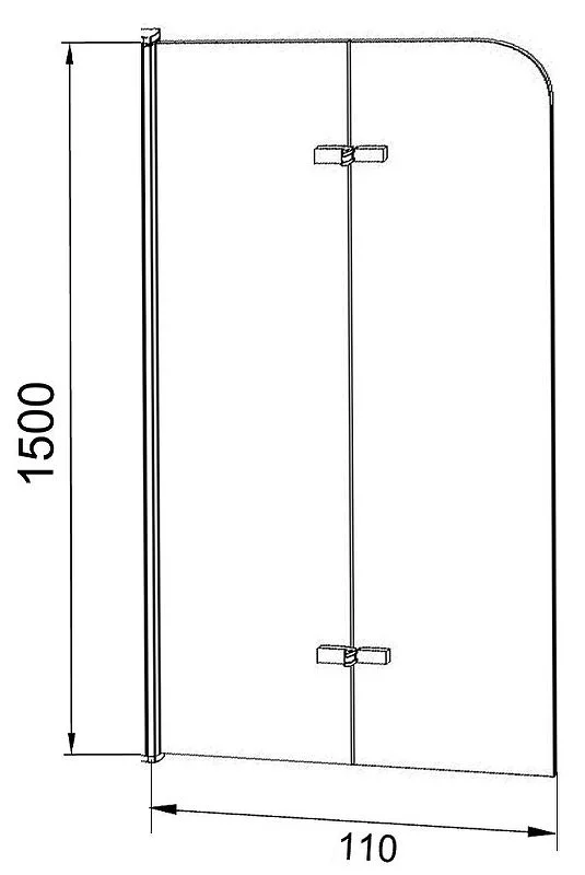Приобрести grossman шторка для ванны 110х150 см, черное/прозрачное gr-106110black