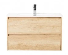 Тумба подвесная с раковиной BelBagno KRAFT-1000-2C-SO-RNN 100 см, Rovere Nebrasca Nature