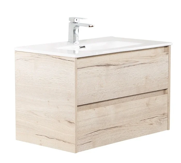 Приобрести тумба подвесная с раковиной belbagno kraft-1000-2c-so-rgb 100 см, rovere galifax bianco