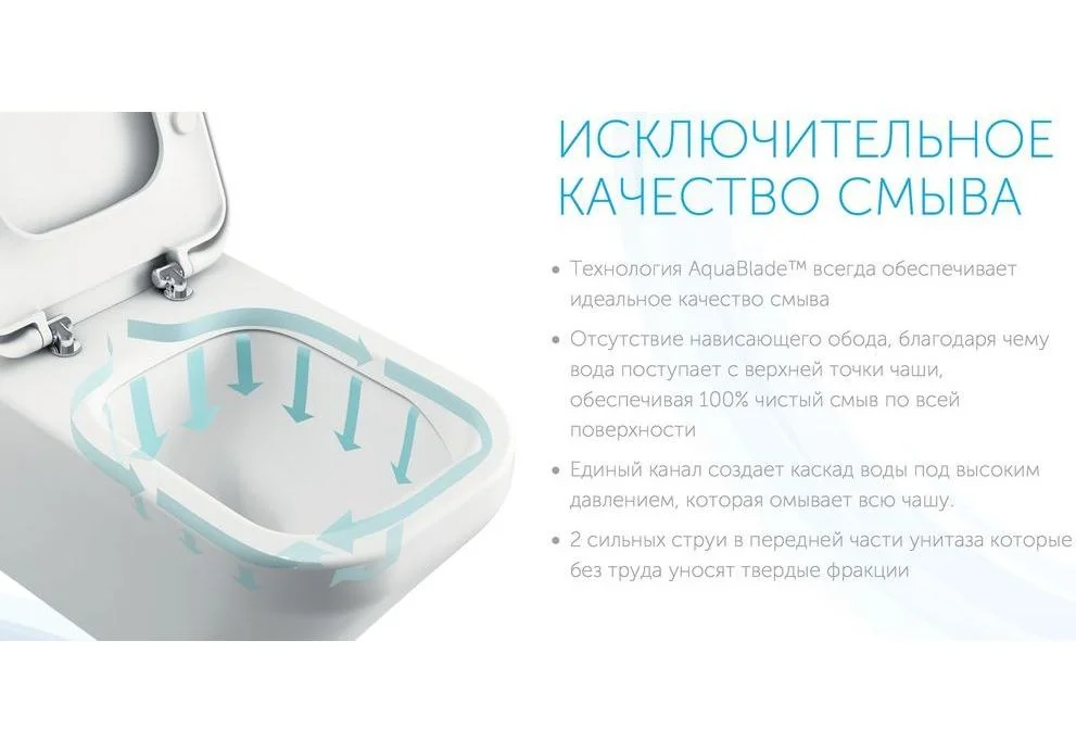 Приобрести унитаз приставной ideal standard tesi aquablade t008201 с крышкой микролифт
