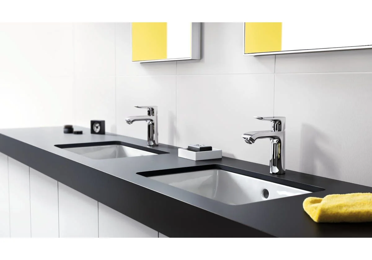Приобрести смеситель для раковины hansgrohe metris с донным клапаном,, хром 31080000