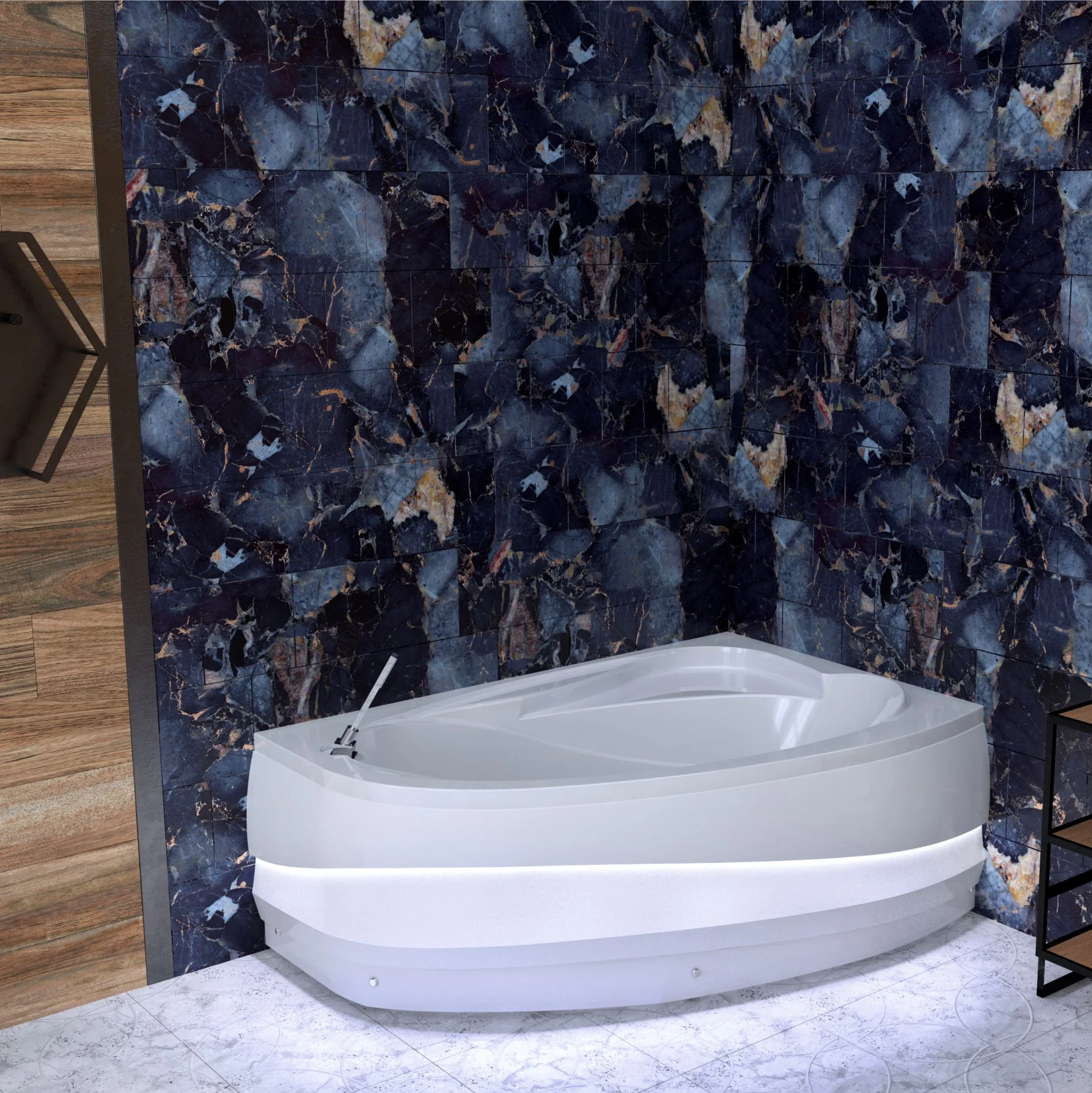 Приобрести mirsant ванна акриловая sole pandora 165*110 см, белая, правая ут000037787