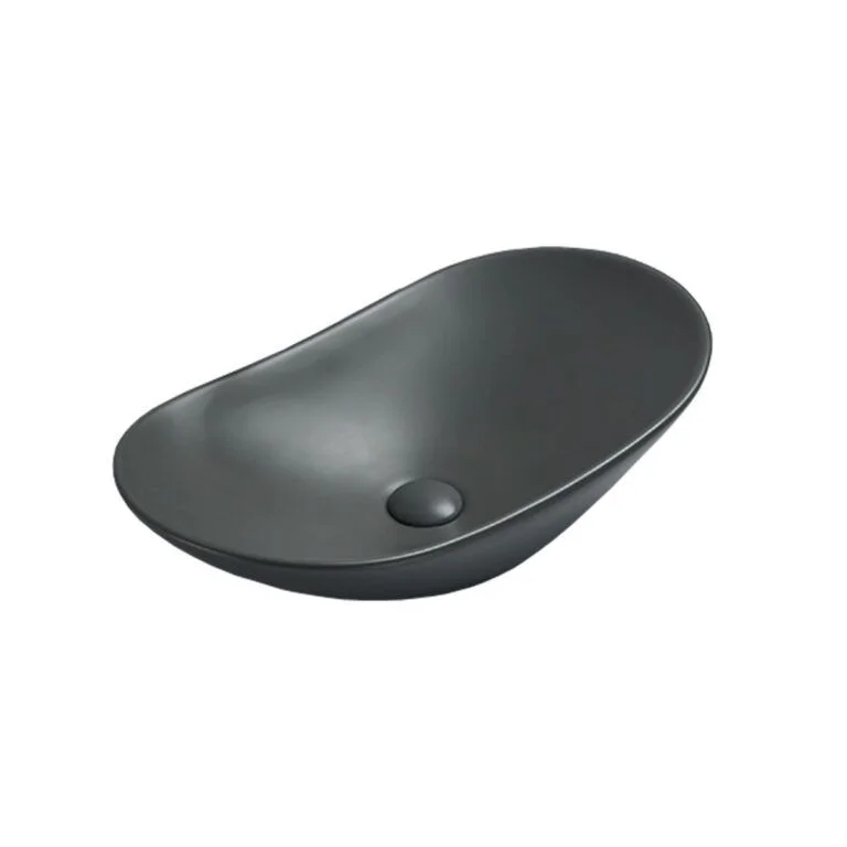 Приобрести vincea раковина накладная 61х36 см, матовая антрацит vbs-508ma